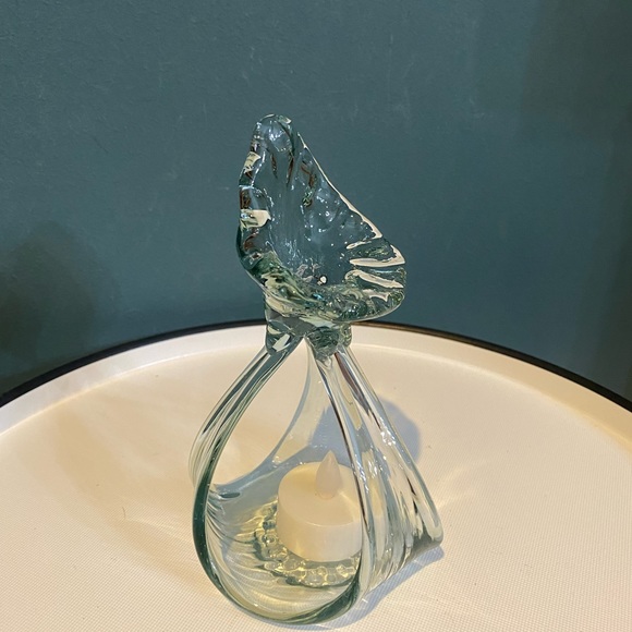 Clear Glass Hand Blown Jack in the Pulpit Taper Candle/Tea Light Candle Holder - Picture 2 of 9